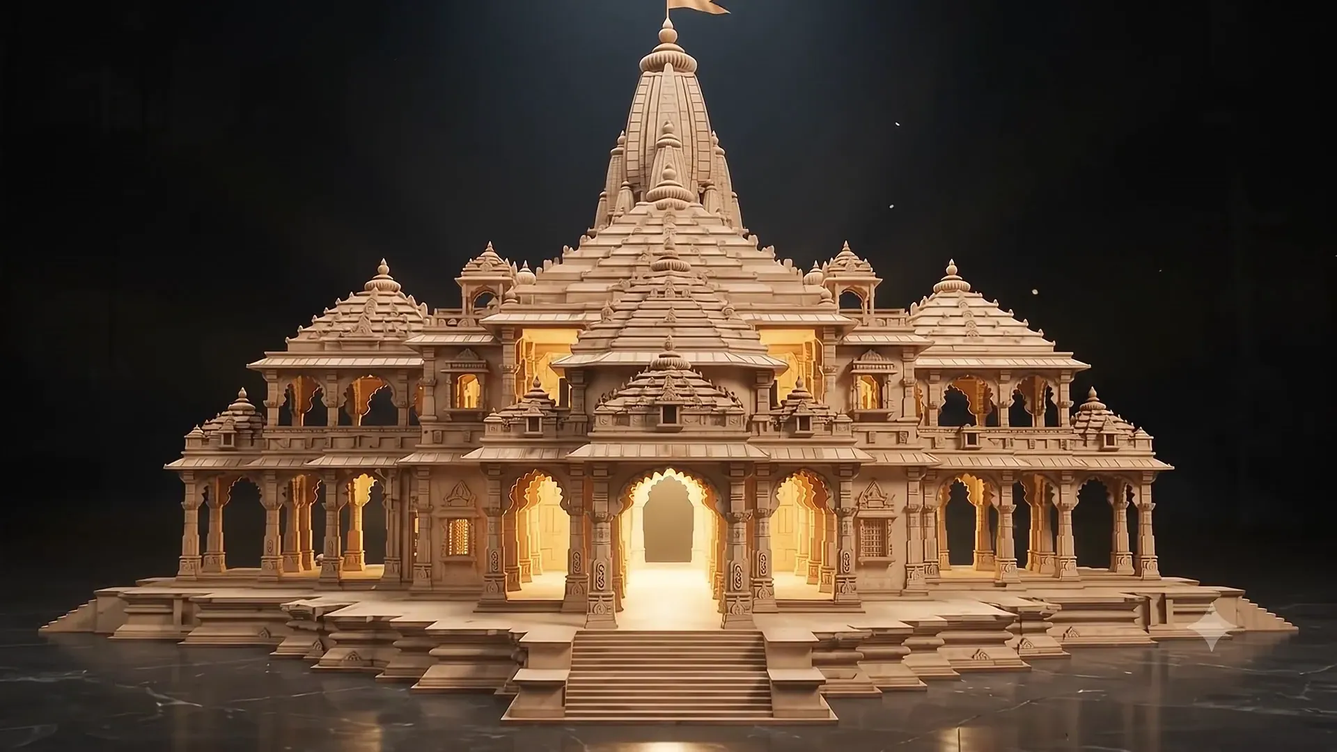 The Structure — the completed architectural model